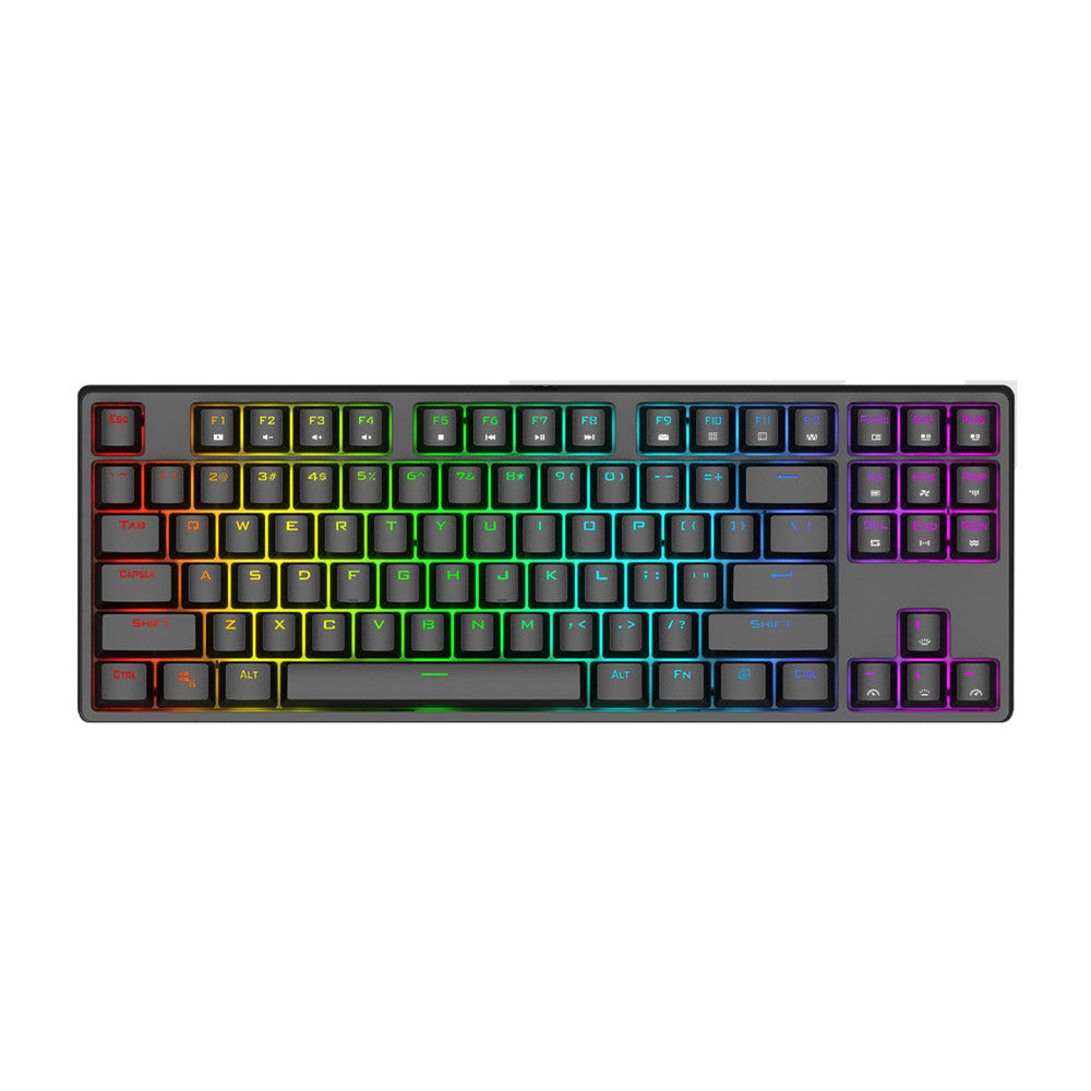 Clavier mécanique gaming rétroéclairage arc-en-ciel gros plan touches - fphabillemoi