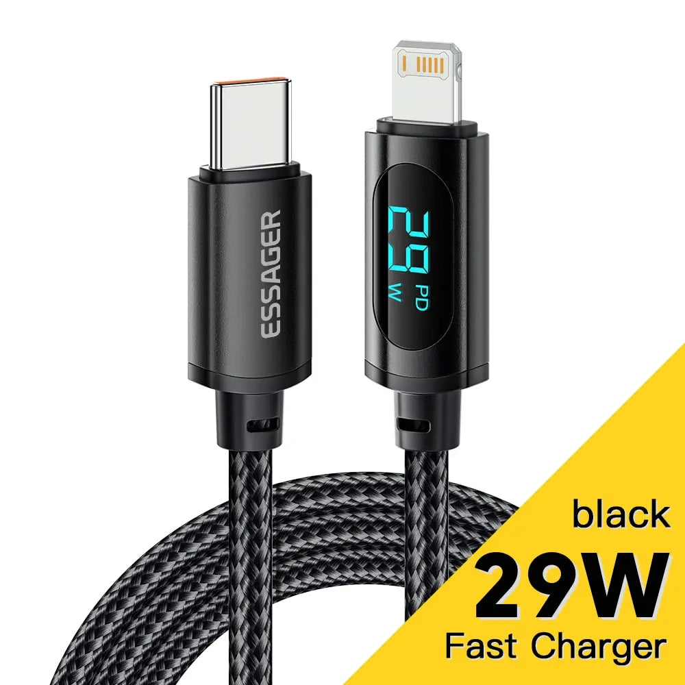 Câble USB-C de charge rapide en nylon tressé - Compatible iPhone