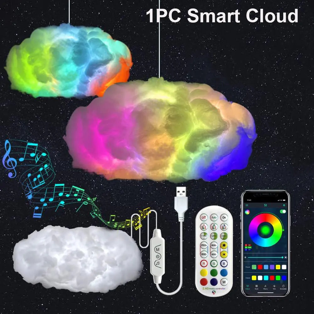 Lampe LED décorative nuage pour chambre à coucher
