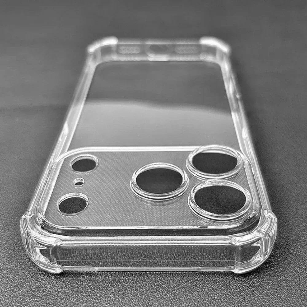 Coque Antichoc Bords Noirs Transparente pour iPhone